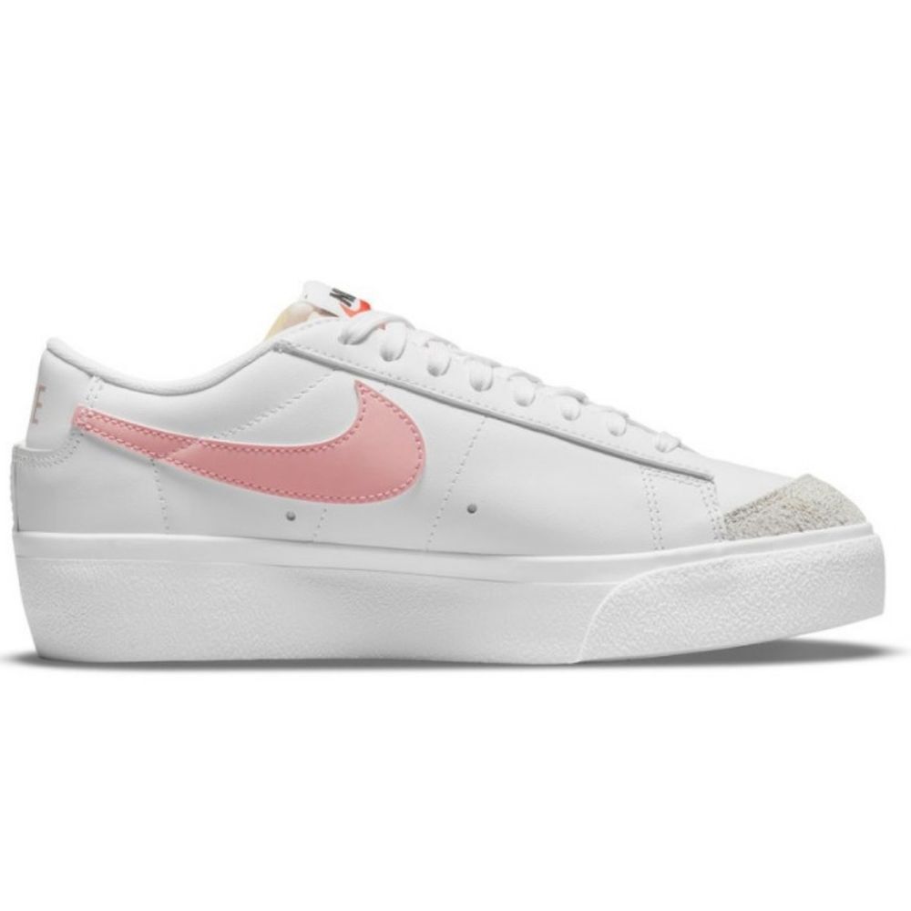 Nike Blazer Low Platform Womens White Pink Glaze Shoe DJ0292-103 - Picture 1 of 12